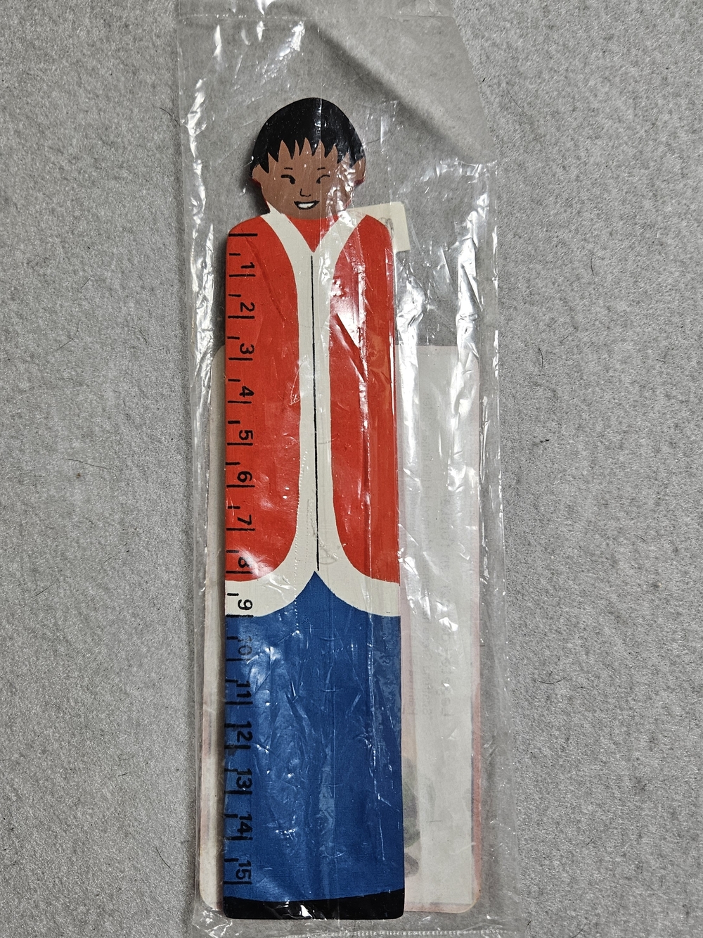 Sostrene Grene Hand Painted Wooden Figure Ruler Bookmark Fair Trade Vintage